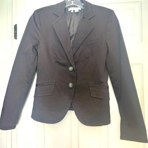 Zara Brown Cotton Lined Blazer